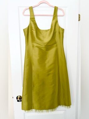 H&M Olive Green 100% Silk Dress